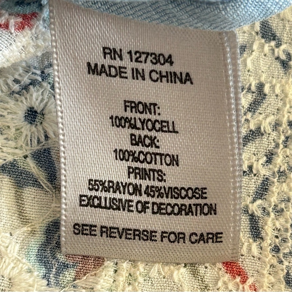 John Mark Boho Embroidered Button-Down Top Size M… - image 6